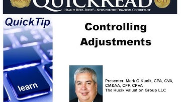 QuickTip: Controlling Adjustments