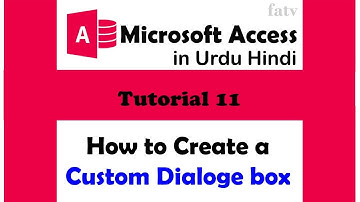 MS Access How to Create a Custom Dialog Box without any Code |Search data between two Dates| FA tv