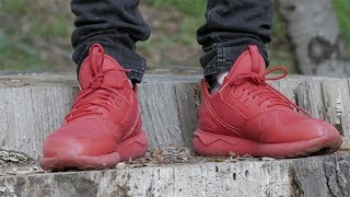 Adidas Tubular Radial Triple Red Review On Feet Youtube