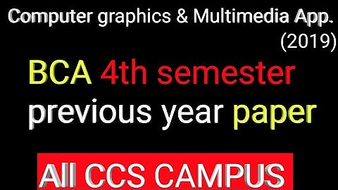 CGMA ,BCA 4th semester  previous year paper(2019)#pyq #bca