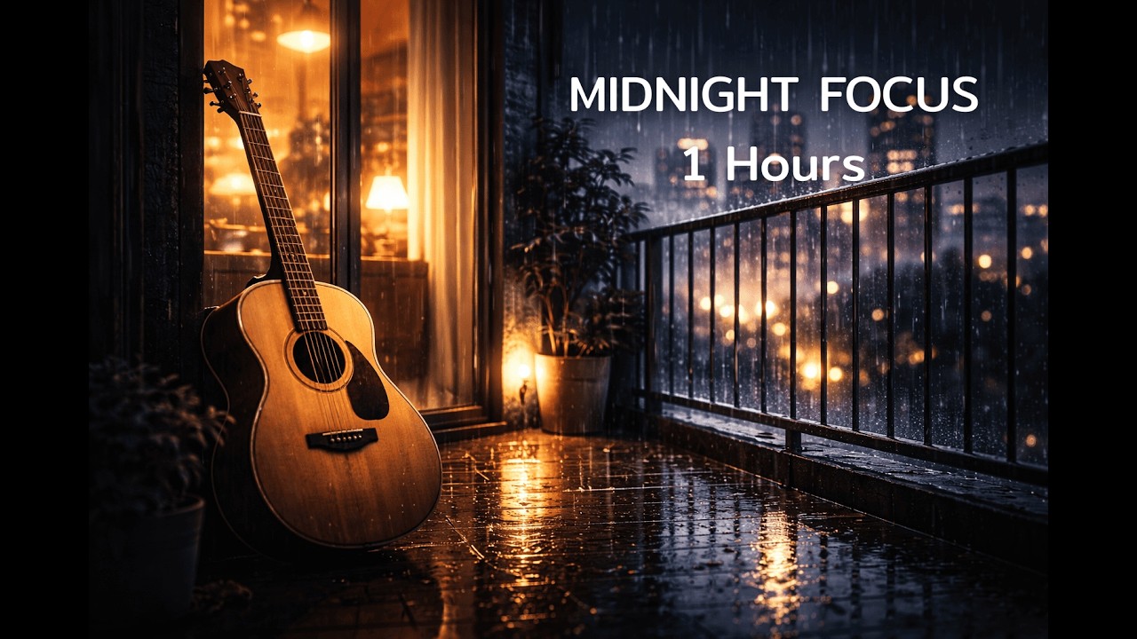 Rainy Balcony Guitar 🌧 Soft LoFi for Deep Focus (1 Hour)