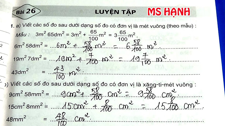 Giải vở bài tập toán lớp 5 bài 26 năm 2024