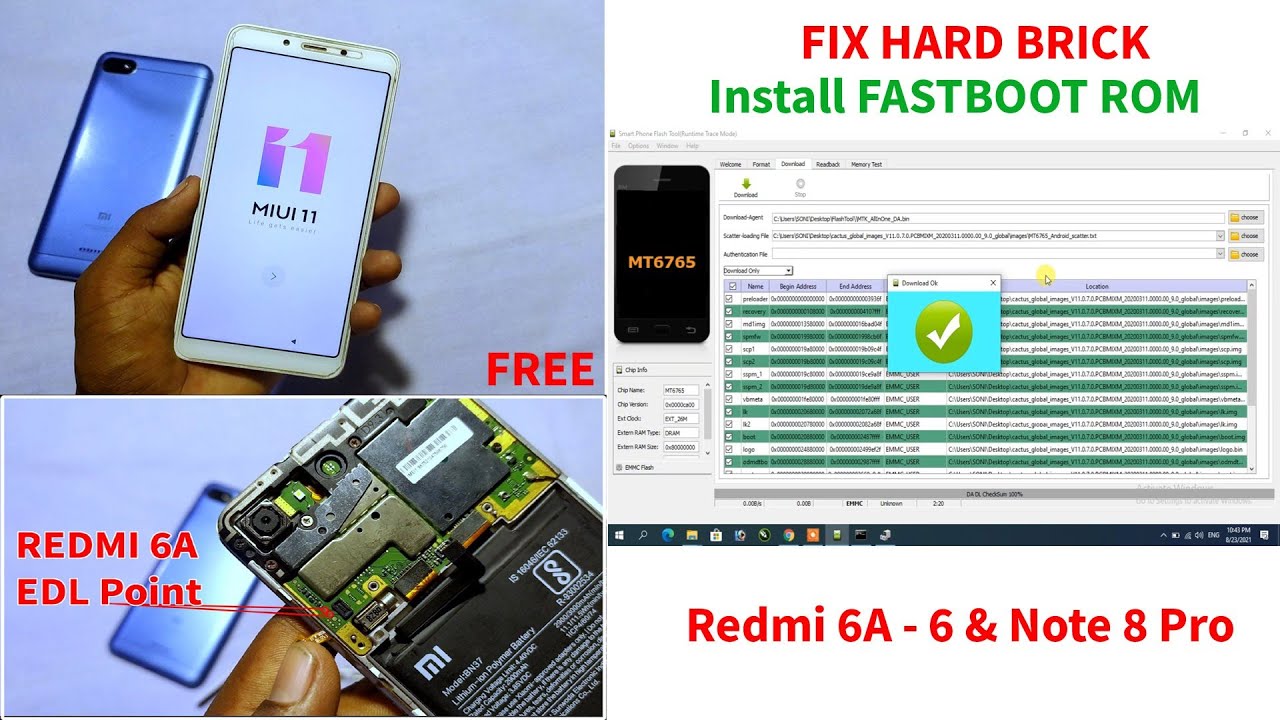 Redmi 6A EDL Flashing | EDL Mode | Unbrick Xiaomi Redmi Rote 8 Pro | SP
