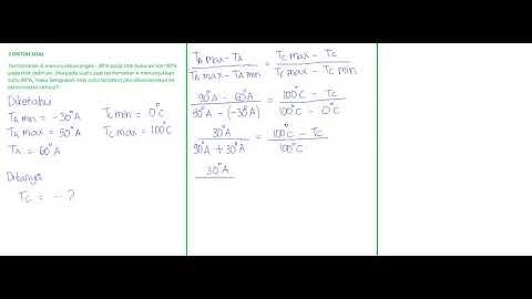 CONTOH SOAL KONVERSI SUHU 1