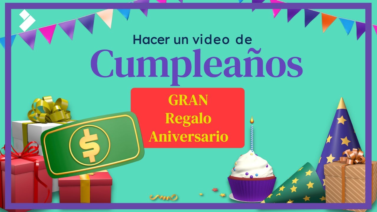 Malversar Emulación De confianza 🎂Cómo hacer un video de cumpleaños (Principiantes) - 💲💲Nuevo REGALO  Aniversario de Filmora - YouTube