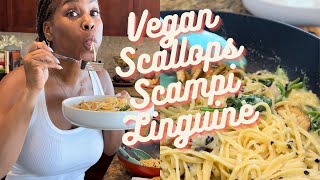 Vegan Scallops Scampi Linguine | My Vegan Kitchen Life | Cooking | Tasting | Foodie Fun 🥰