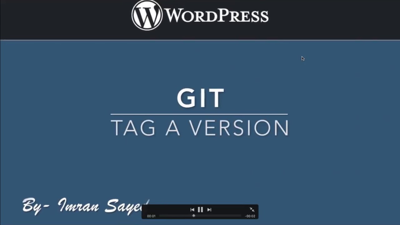 Tag a Git Version - YouTube