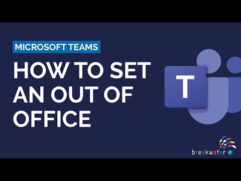 Video: Hur sätter du dig från kontoret i team?