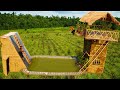 How To Build Water Slide House With Swimming Pool And Build House For Jump Into Pool By Ancient