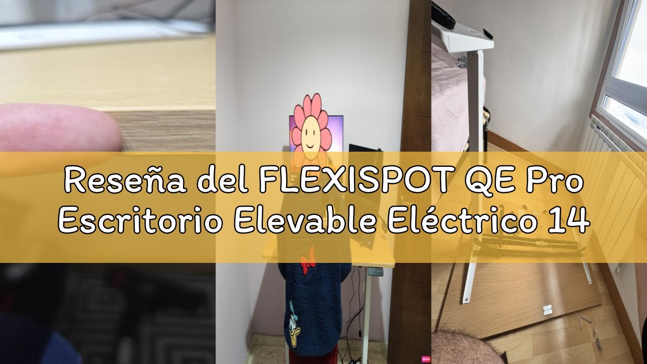Reseña del FLEXISPOT QE Pro Escritorio Elevable Eléctrico 140x60cm, Mesa Elevable con 2 Ganchos, Por