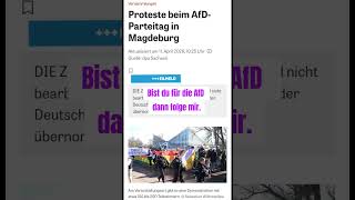 Nur die AfD 💙 💙 💙 Proteste beim AfD-Parteitag in Magdeburg.