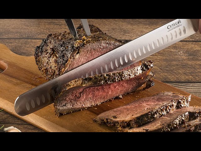 CUTLUXE Slicing Carving Knife – 12 Brisket Knife, Razor Sharp Meat and BBQ  K