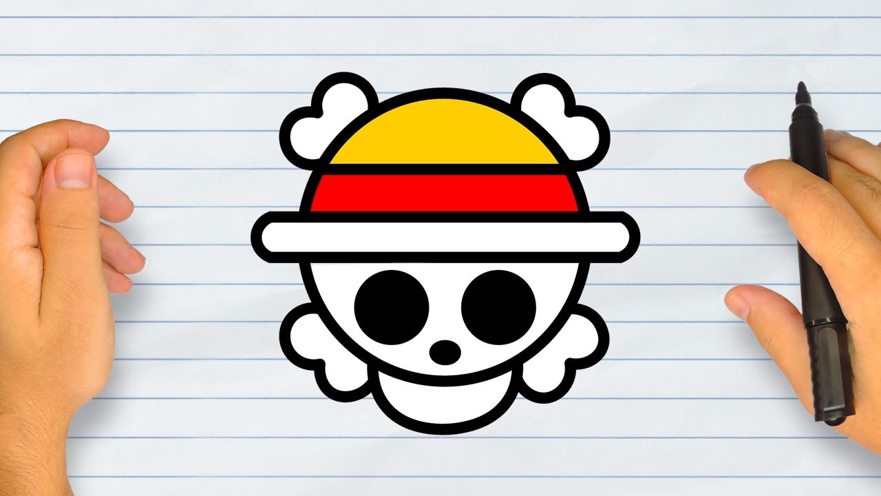 HOW TO DRAW THE ONE PIECE LOGO | Luffy's Skull | Step by Step Simple ...