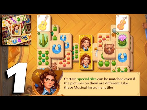 Sheriff of Mahjong: Match tiles & restore a town - Gameplay Part 1 (Android,iOS)