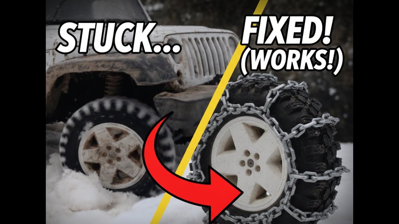 Rc Snow Chain 3D Printed RC Jeep Snow Chains | Print2Drive Upgrade Series - YouTube