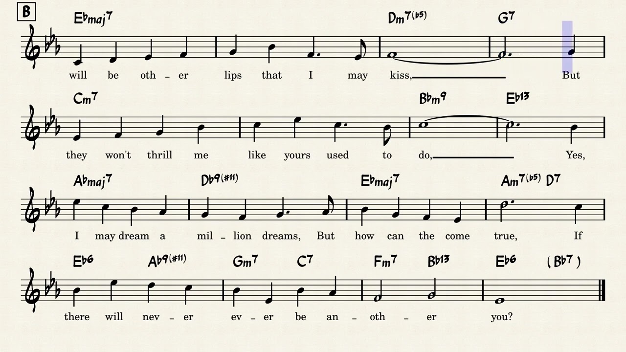 There Will Never Be Another You [lead sheet]