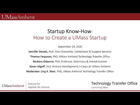 Startup Know-How: How to Create a UMass Startup