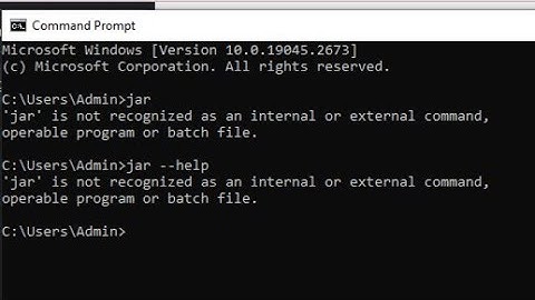 jar is not recognized as an internal or external command,operable program or batch file - Fixed 100%