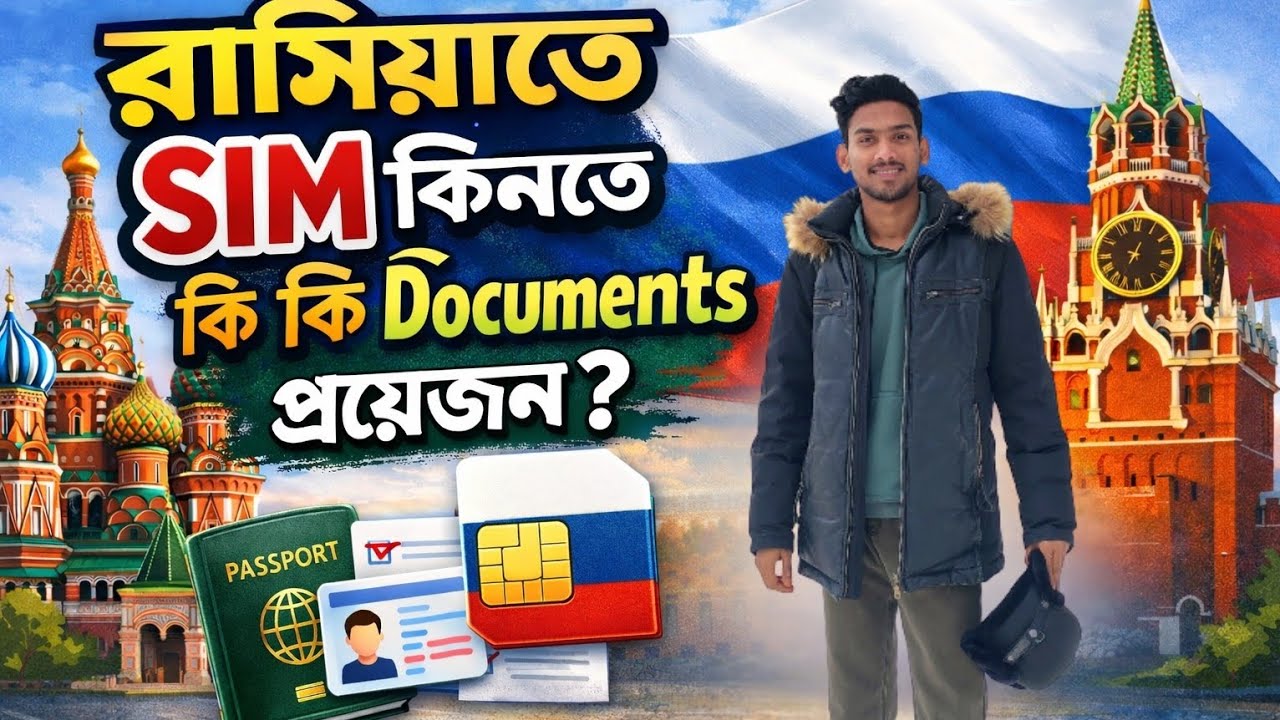 রাশিয়াতে SIM কিনতে কি কি Documents লাগে? 