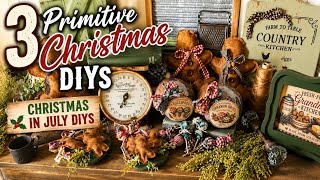 3 Primitive Christmas DIYS | Candy Jars | Fabric Cookies & Primitive Gingerbread