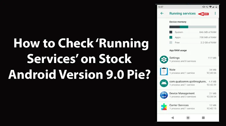 How to Check Running Services on Stock Android Version 9.0 Pie?