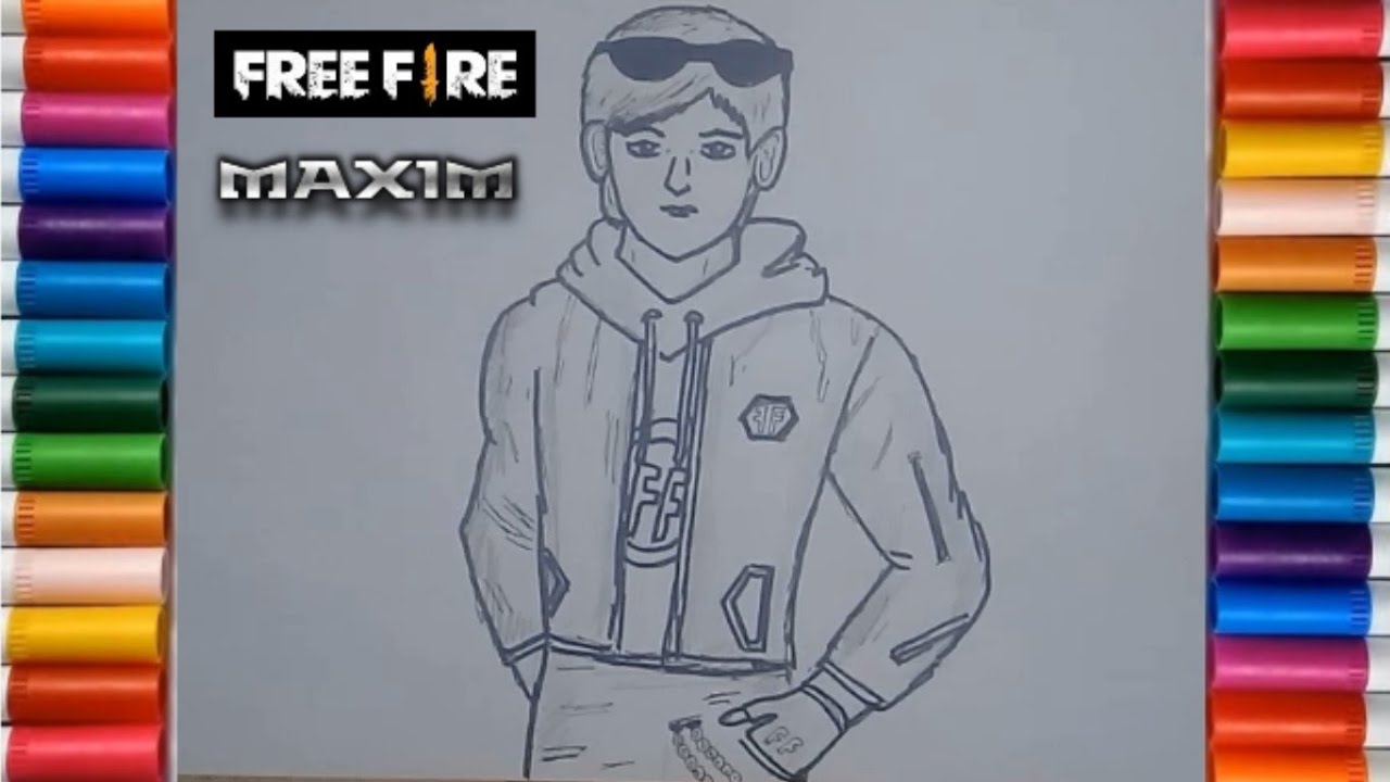 Speed Drawing How To Draw Maxim Free Fire Garena Free Fire Character YouTube