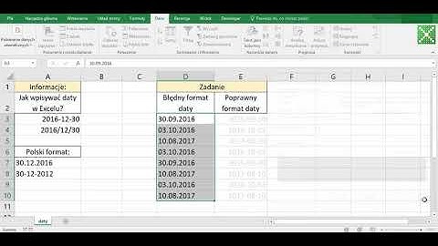Excel - polski format daty