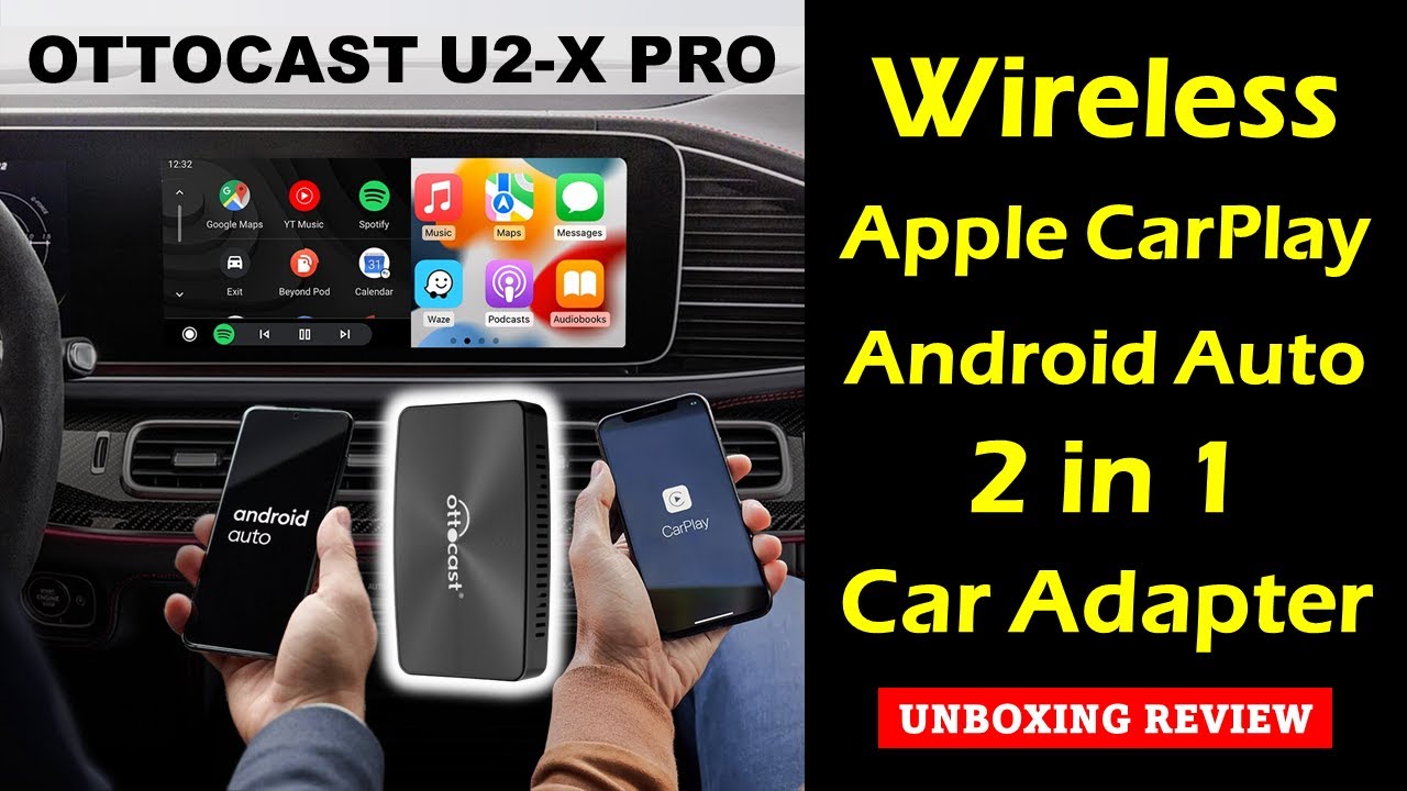 Ottocast adapter Wireless Android Auto/CarPlay 2 in 1 Adapter For Wired  CarPlay