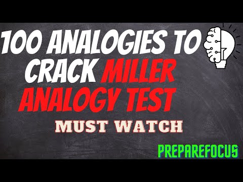Vidéo: Combien coûte le test des analogies de Miller ?