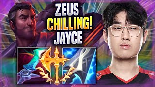 ZEUS CHILLING WITH JAYCE! - T1 Zeus Plays Jayce TOP vs Renekton! | Season 2022
