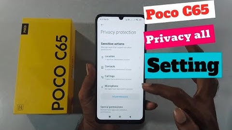 poco c65 privacy protection all setting #pococ65
