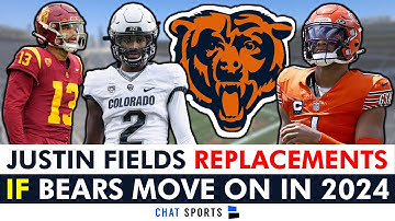 Justin Fields Replacements IF Bears Move On in 2024: Caleb Williams, Drake Maye Or Shedeur Sanders?