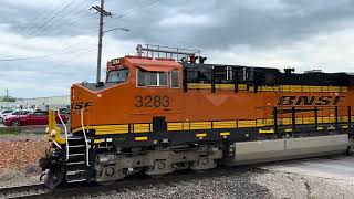 BNSF ES44ACH 3283 Lead’s the E-PAMBTM Northbound Empty Coal Train in Springfield Missouri