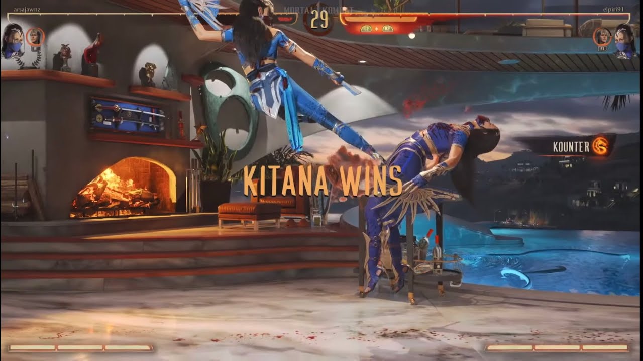 Kitana vs Kitana MORTAL KOMBAT 1 - YouTube
