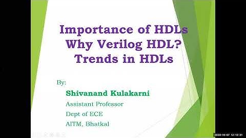 Verilog HDL (18EC56) | Importance of HDLs | Why Verilog HDL? | Trends in HDLs | VTU