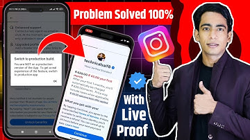 Instagram Switch To Production Build Problem | Switch To Production Build Instagram