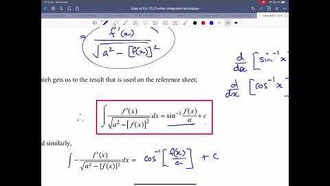 Ext 1 C2 Integration involving inverse trig functions