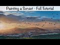 How to Paint a Sunset Sky in Soft Pastel - Full Tutorial