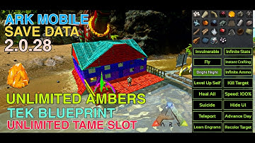 ARK SURVIVAL EVOLVED MOBILE BEST SAVE DATA | UNLIMITED TAME SLOT AND AMBERS |  #arksurvivalevolved