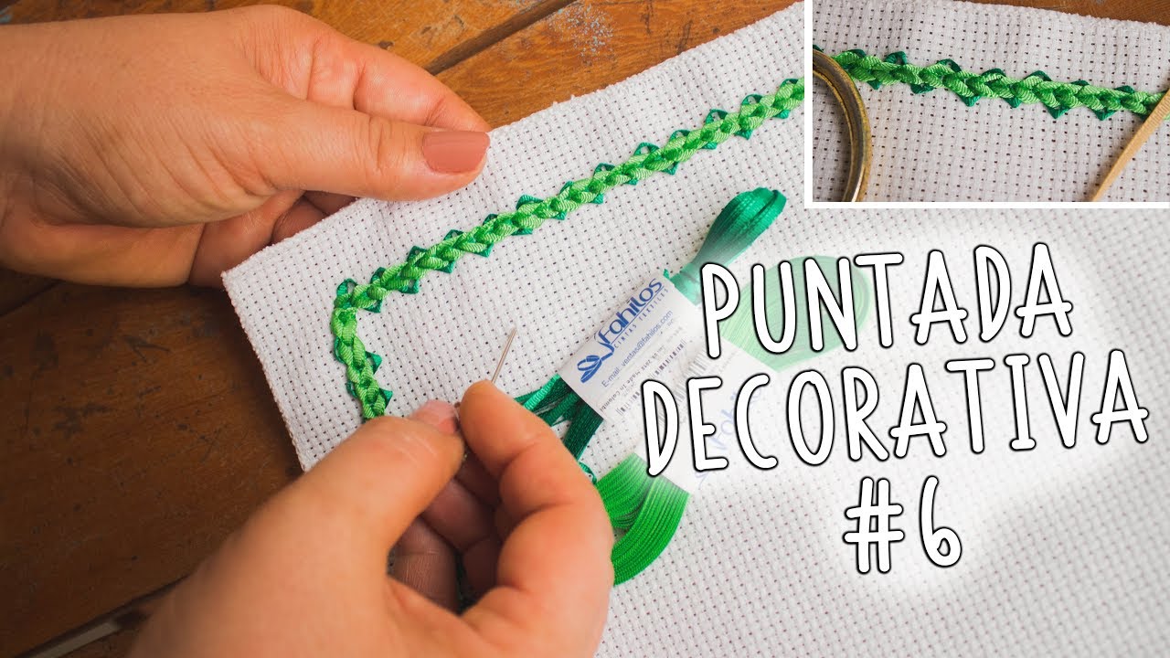 Bordado a mano, puntada decorativa #6 facil de hacer / Easy handmade  embroidery - YouTube