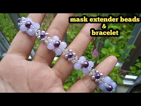 bracelet making with beads - mask extender beads - cara bikin konektor masker dari manik manik