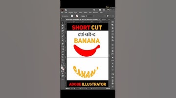 Text into Custom Banana Shape in Adobe Illustator #text #custom #banana #shape #illustrator #shorts