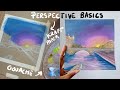 Perspective Basics | Gouache, Watercolor pencils & Acrylic Gold on Kraft paper - Paint with me #2