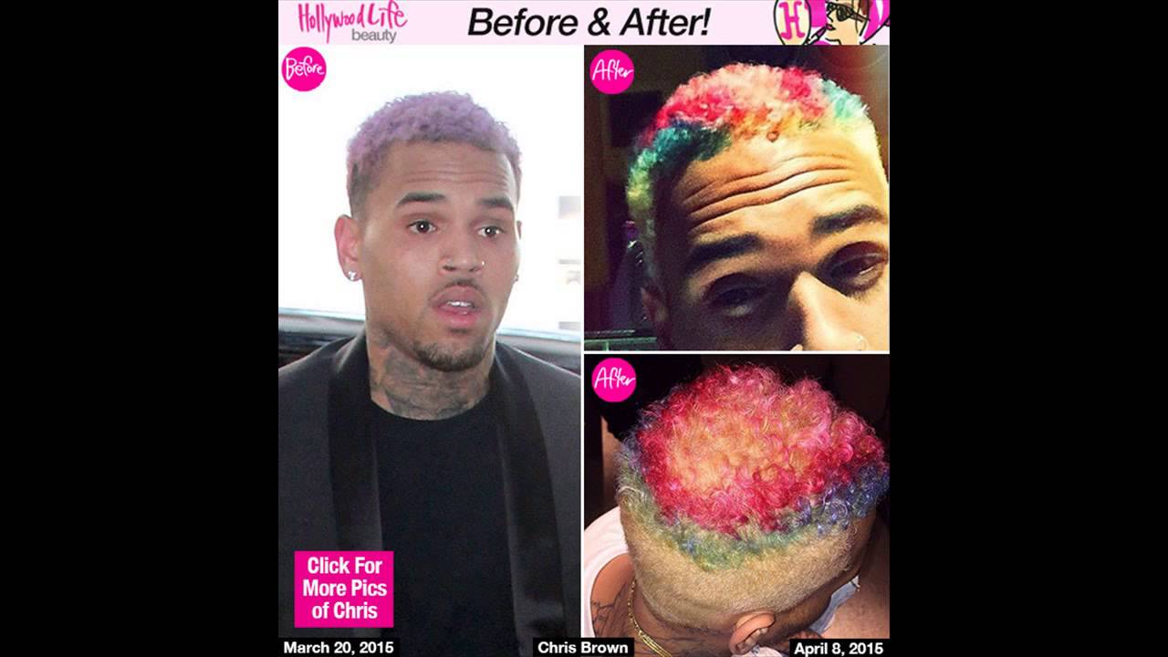Chris Brown Debuts Rainbow Colored Hair See Pic YouTube