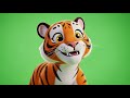 Green Screen Baby Tiger CUB 4K | Adorable Cartoon Animal Animation Asset