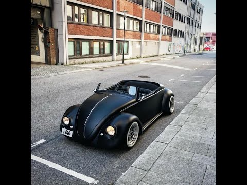 Volkswagen Beetle 1961 transformed into a Black Matte Roadster Slideshow