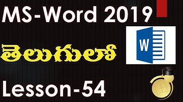 header footer page numbers in msword document in telugu- MS office 2019 - Lesson 54