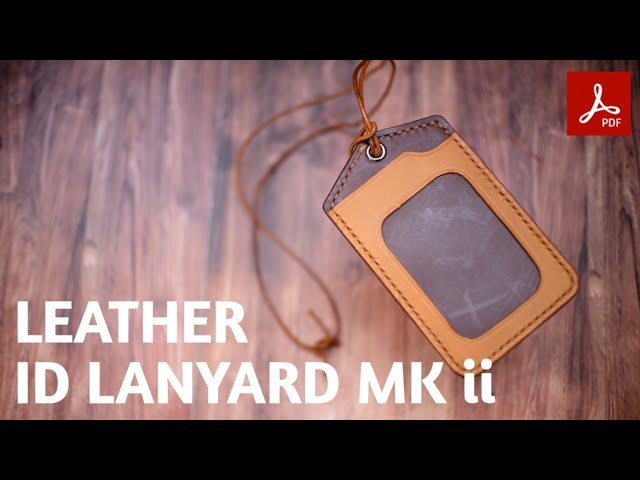 DIY Making Leather ID Lanyard mk ii  | membuat Name Tag | Tutorial & Pattern class=