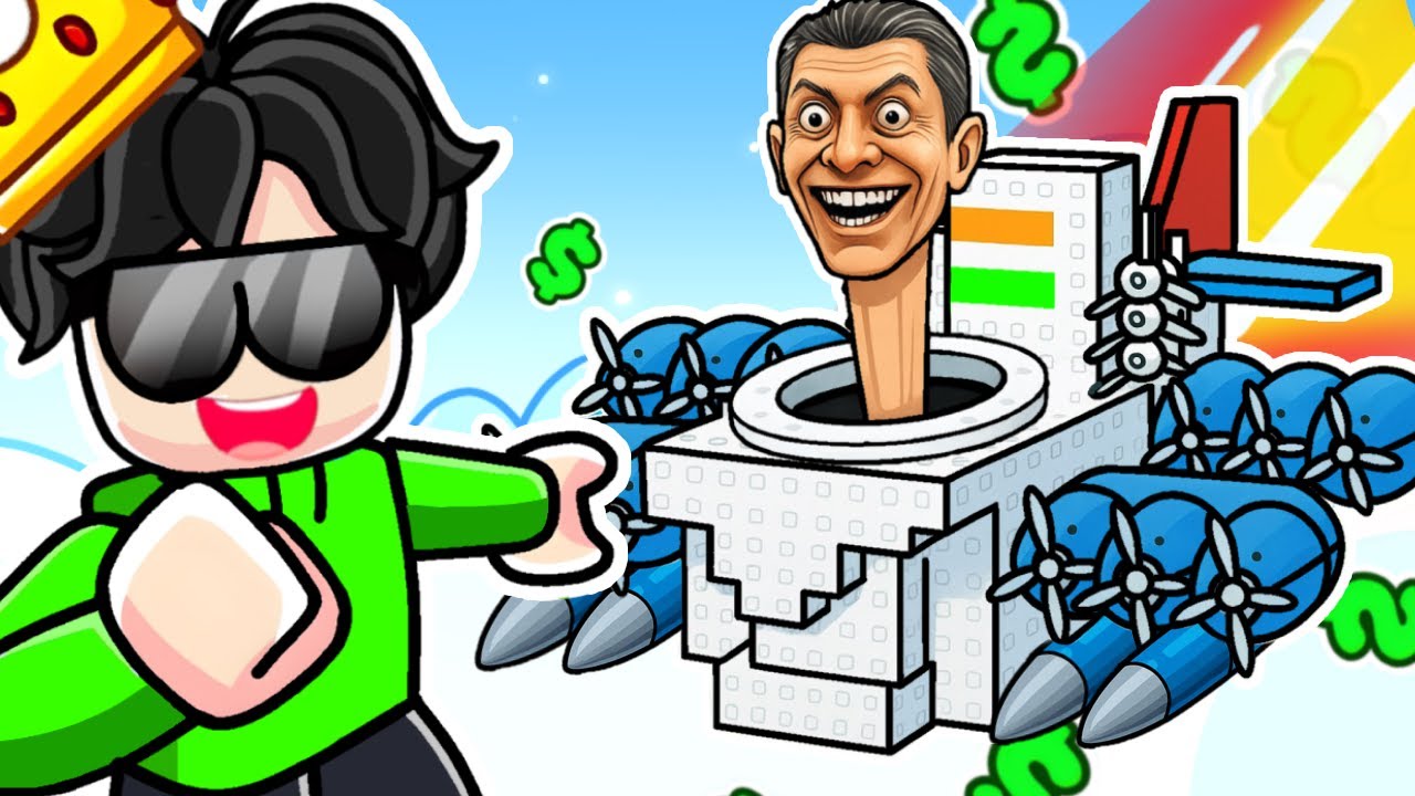 I Built a FLYING SKIBIDI TOILET in Build A Plane Roblox !!