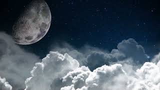 Cloudy Sky With Moon 🌙 Background 4K Loop Video | No Copyright Motion Loop Video